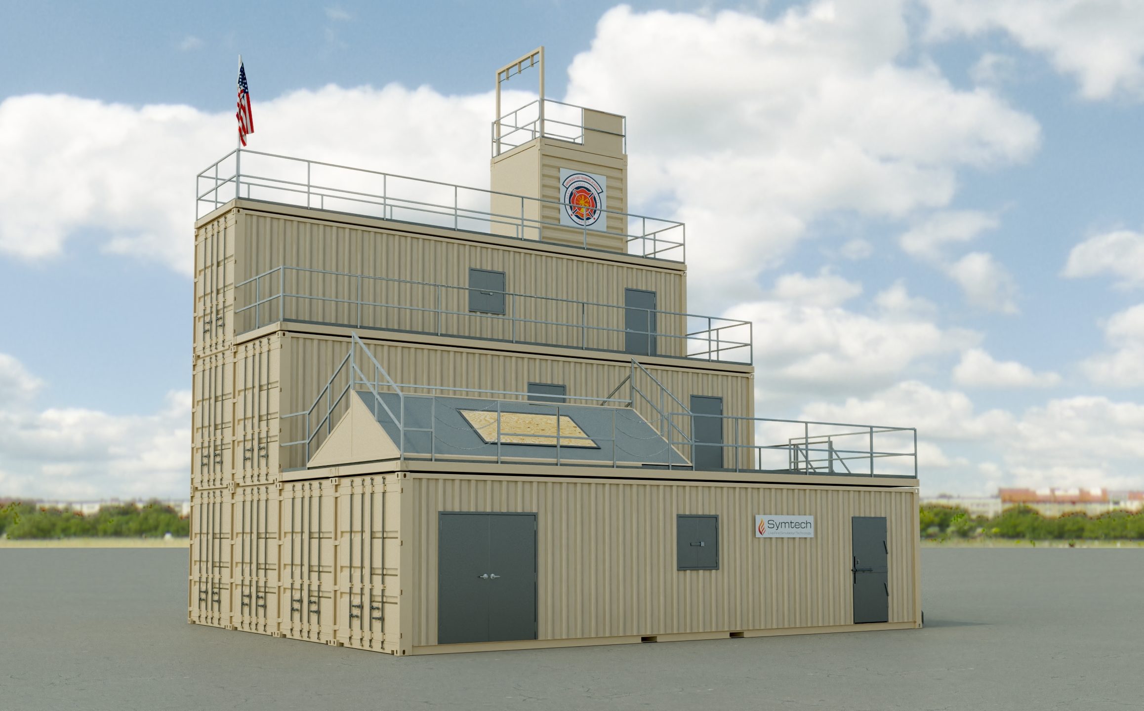 Container Fire Training Tower