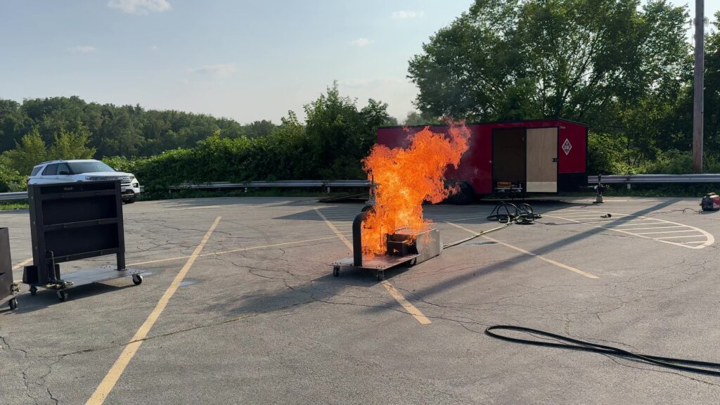 Split Flange Fire Training Prop