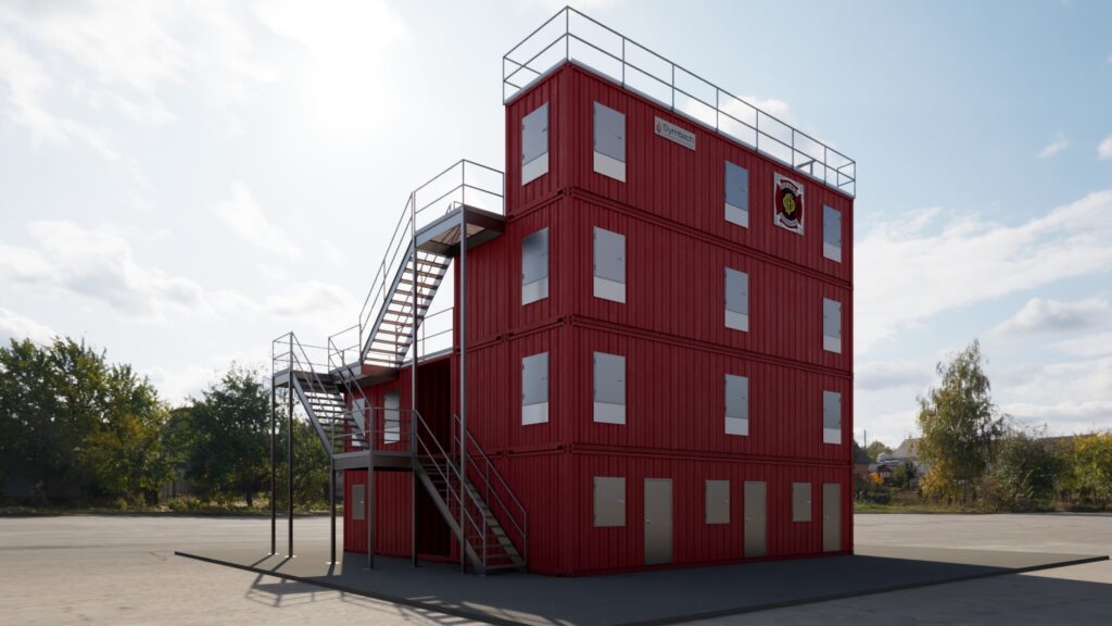 Apartment Breezeway Fire Training Tower Burn Building